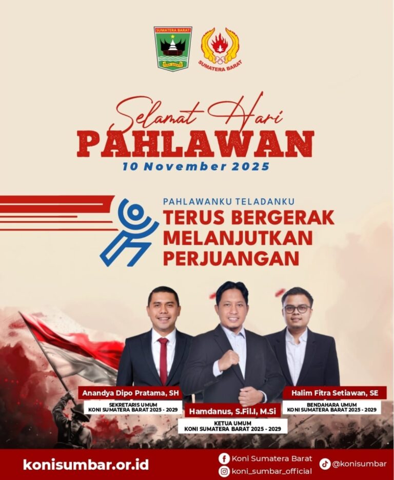 Trio Pimpinan KONI Sumbar Serukan Semangat Kepahlawanan untuk Atlet dan Pembinaan Olahraga